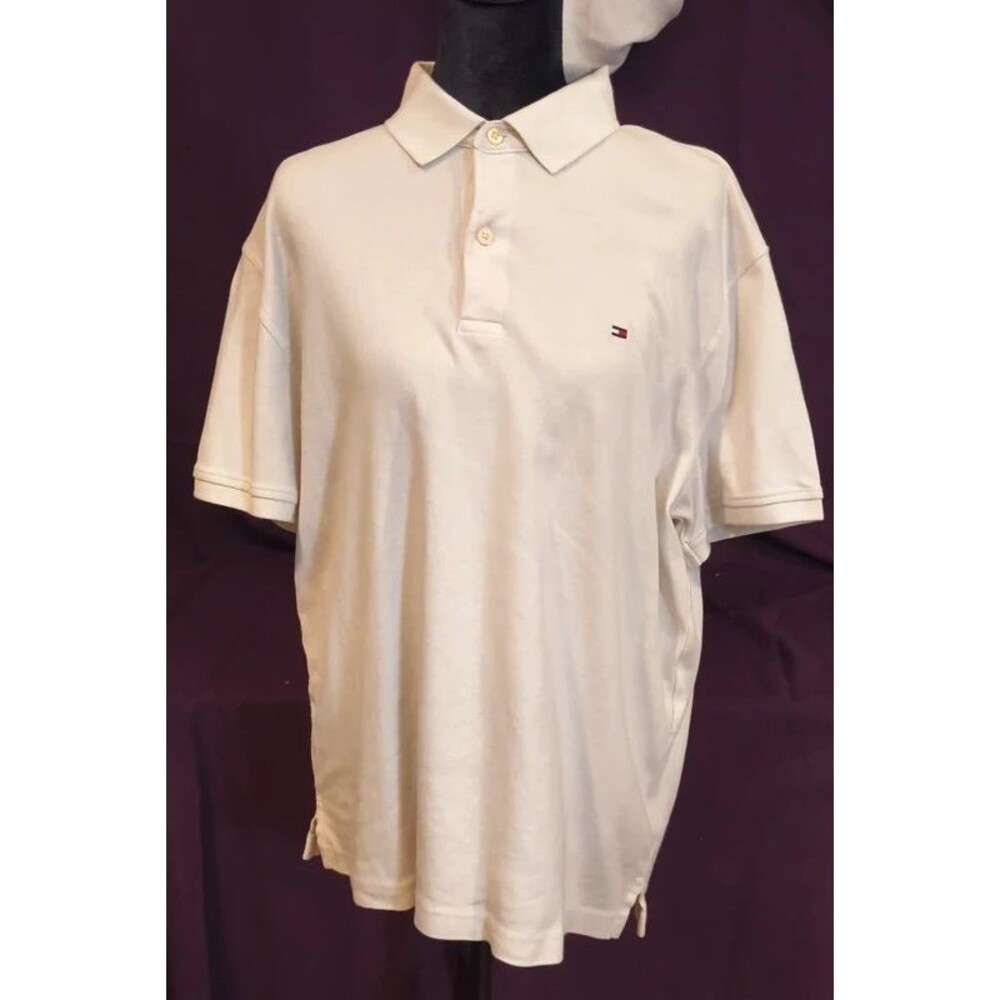 Tommy Hilfiger Classic White Polo Shirt Men's Large